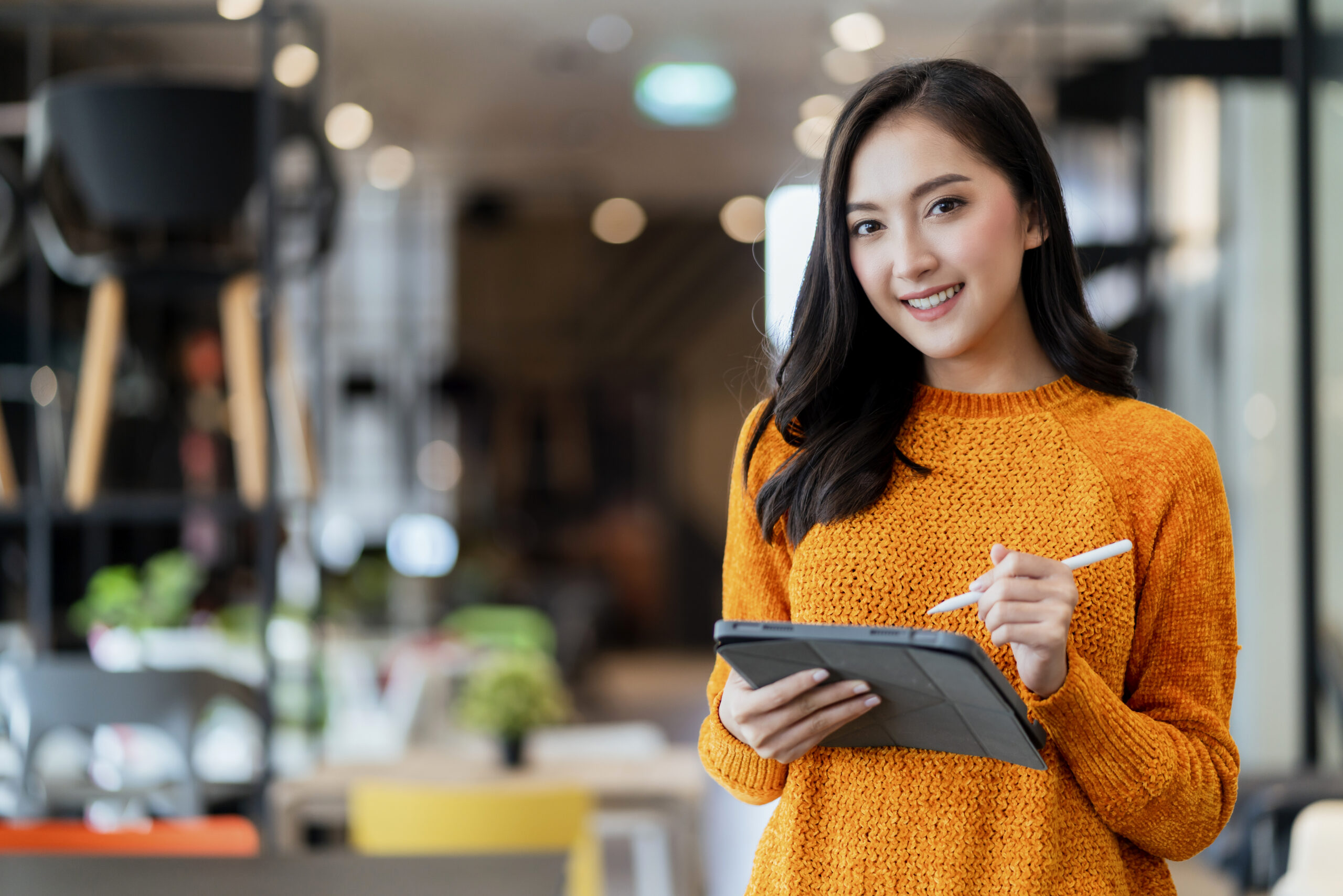 Marketing Executive using iPad